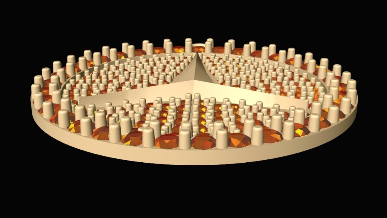 Mercedes Logo with Diamond Pendant 3D Model 3D print model_6