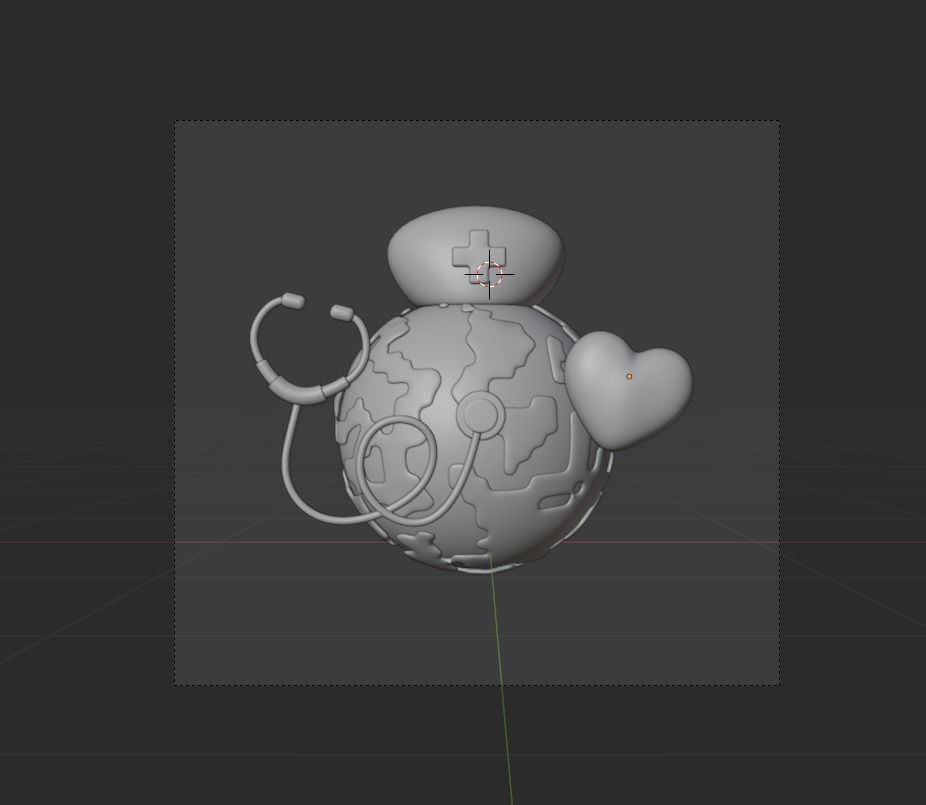 World Health Day 3d Illustration  Icon Pack  3D model_11