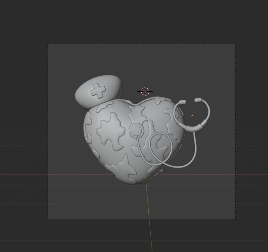 World Health Day 3d Illustration  Icon Pack  3D model_13