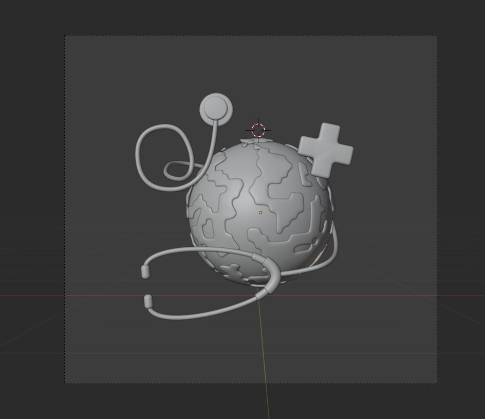 World Health Day 3d Illustration  Icon Pack  3D model_15