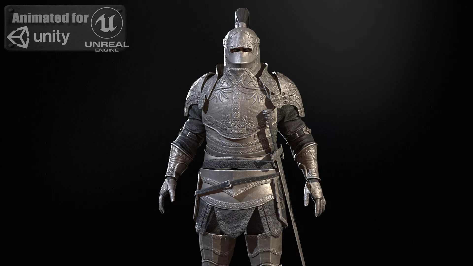 NPC Knight 3 Low-poly 3D model