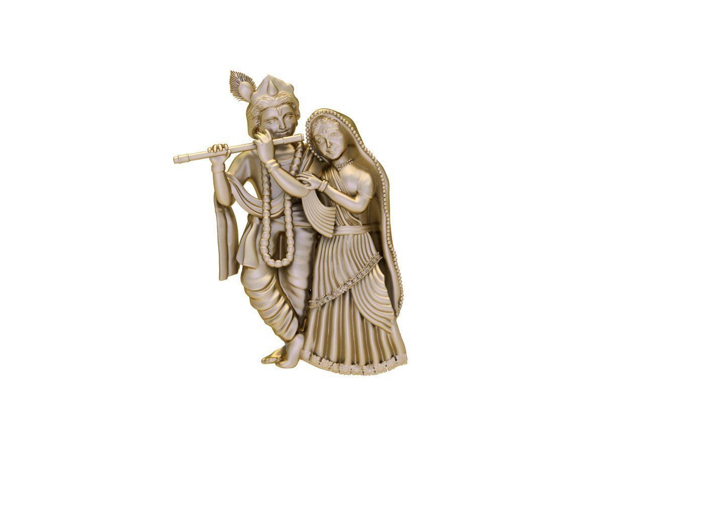 RADHA Krishna KRISHNA MURTI 3 D MODALE  3D print model_1