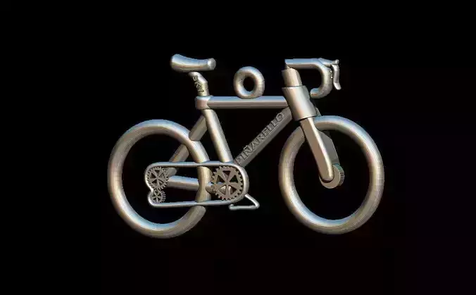 Stylized Bicycle pendant 3D print model