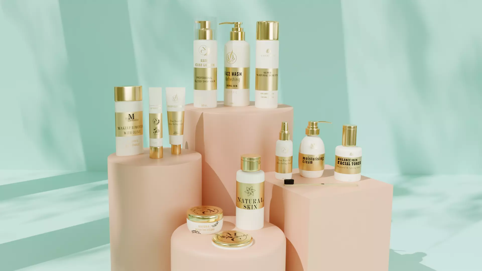 luxury cosmetics 3D model_0