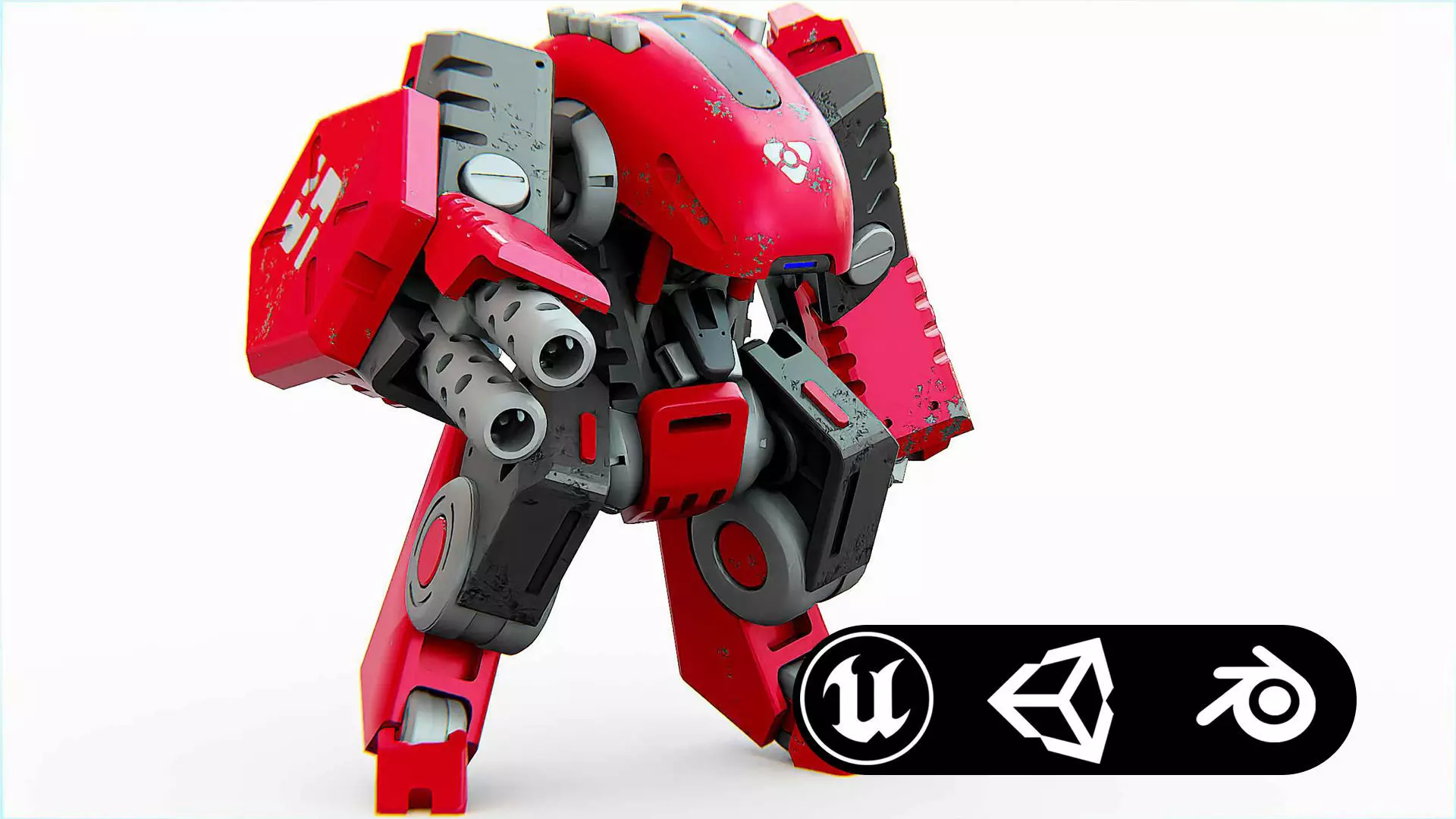 BATTLE DROID OSBORN Rigged for Unreal Engine - Unity - MIXAMO 3D model_0