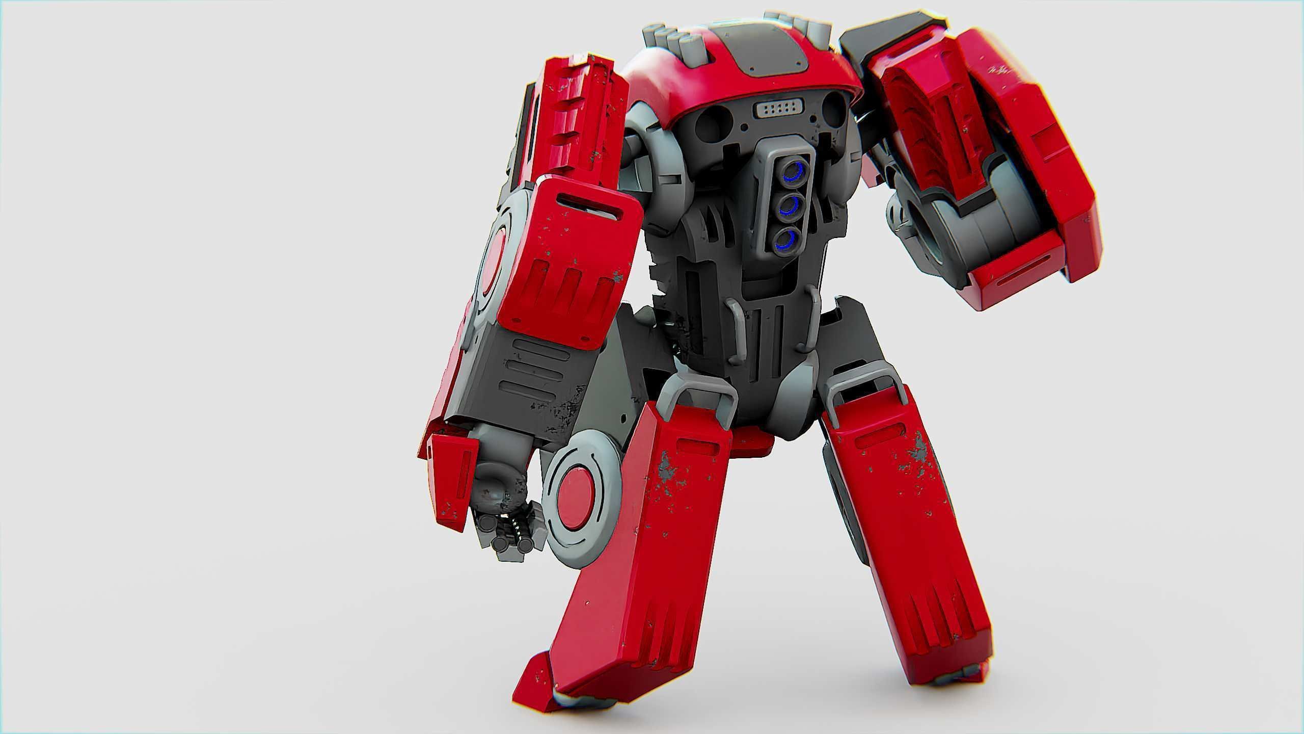 BATTLE DROID OSBORN Rigged for Unreal Engine - Unity - MIXAMO 3D model_12