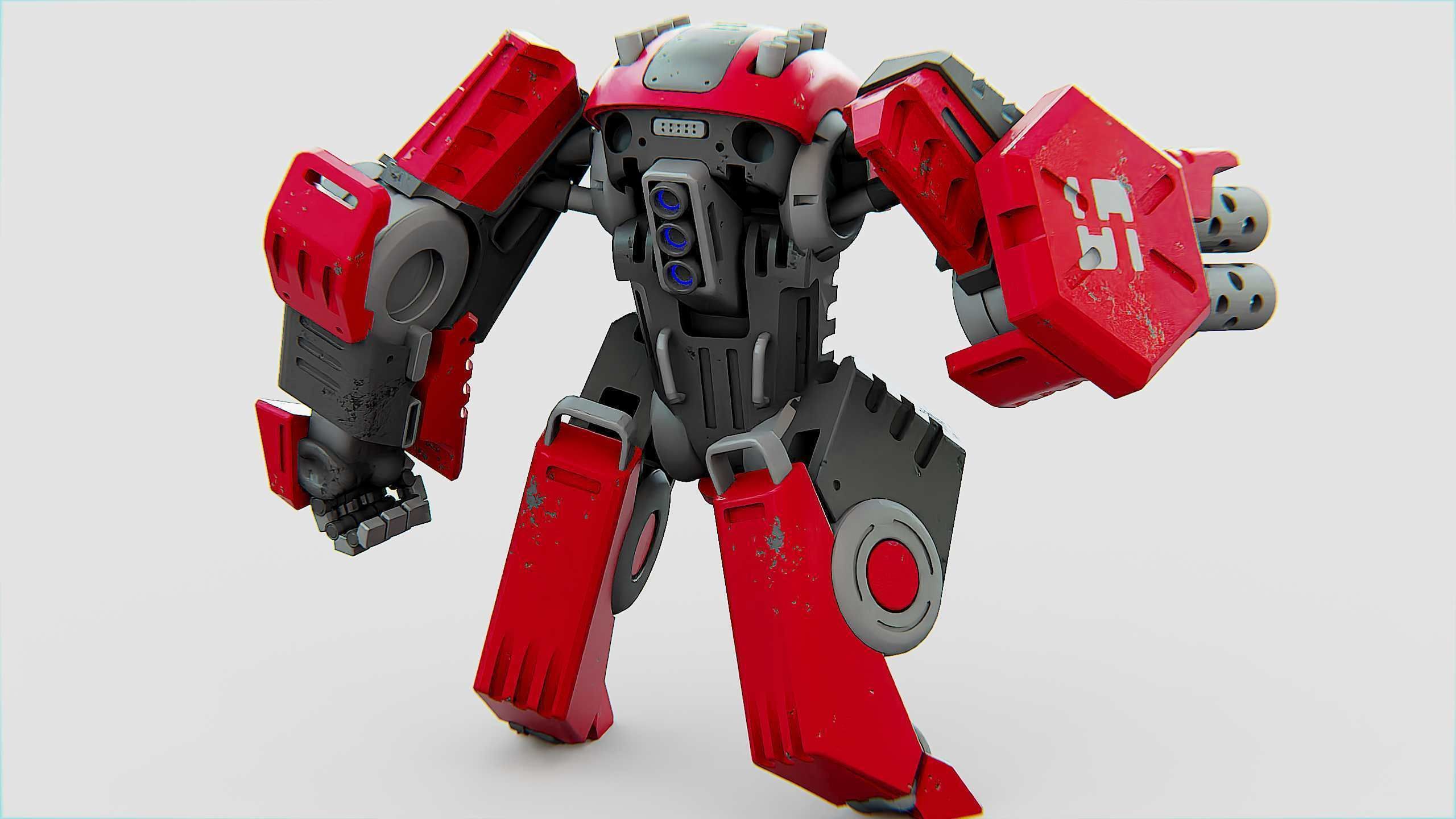 BATTLE DROID OSBORN Rigged for Unreal Engine - Unity - MIXAMO 3D model_15