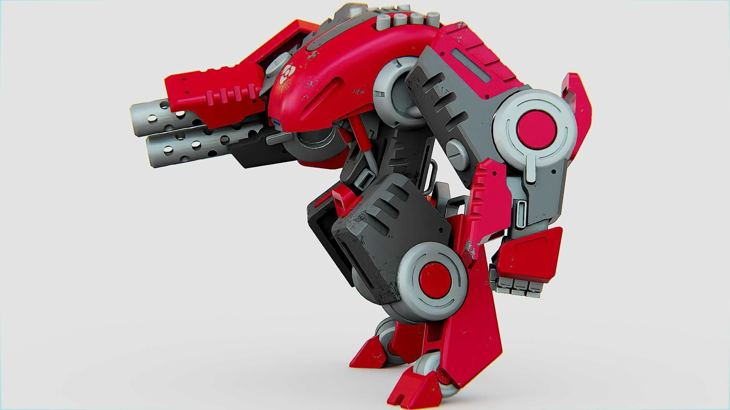 BATTLE DROID OSBORN Rigged for Unreal Engine - Unity - MIXAMO 3D model_5