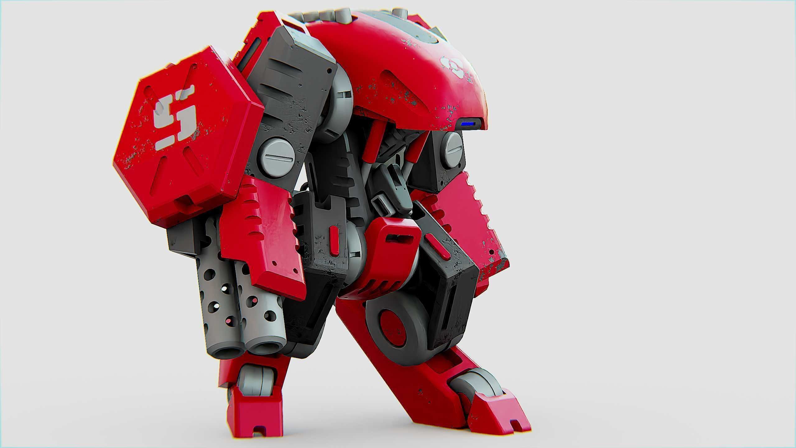 BATTLE DROID OSBORN Rigged for Unreal Engine - Unity - MIXAMO 3D model_26