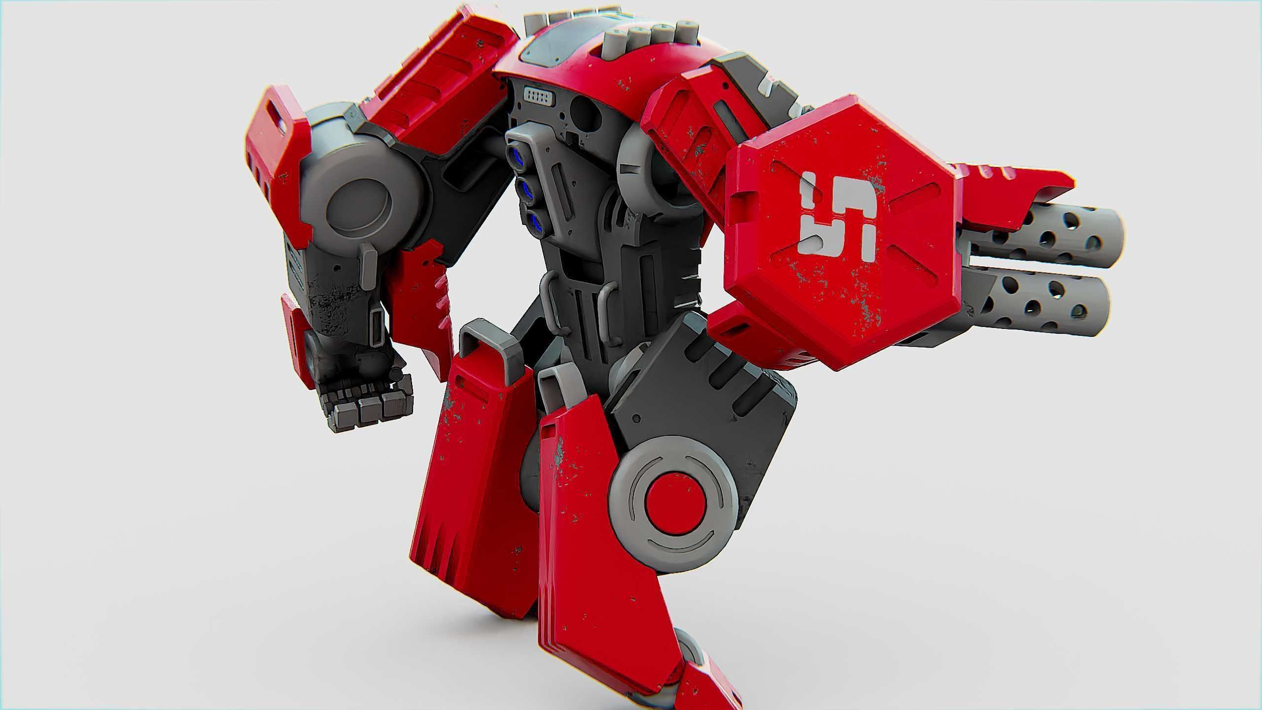 BATTLE DROID OSBORN Rigged for Unreal Engine - Unity - MIXAMO 3D model_16