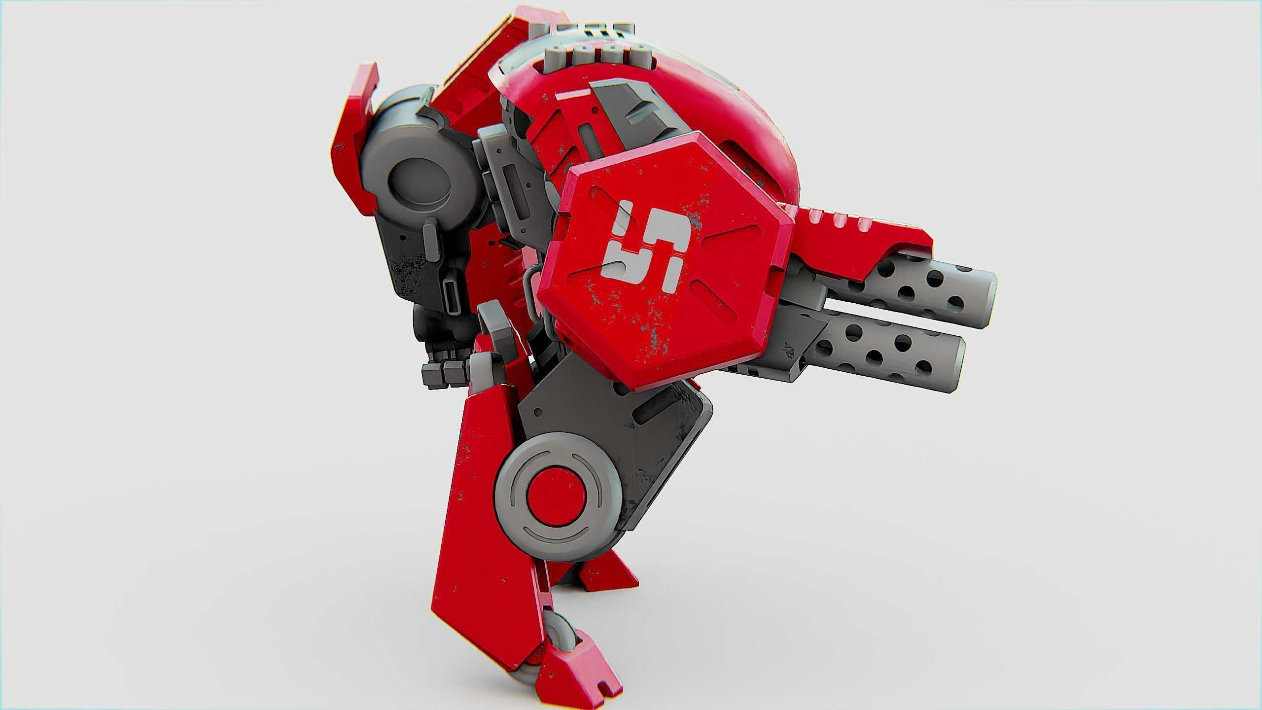 BATTLE DROID OSBORN Rigged for Unreal Engine - Unity - MIXAMO 3D model_17