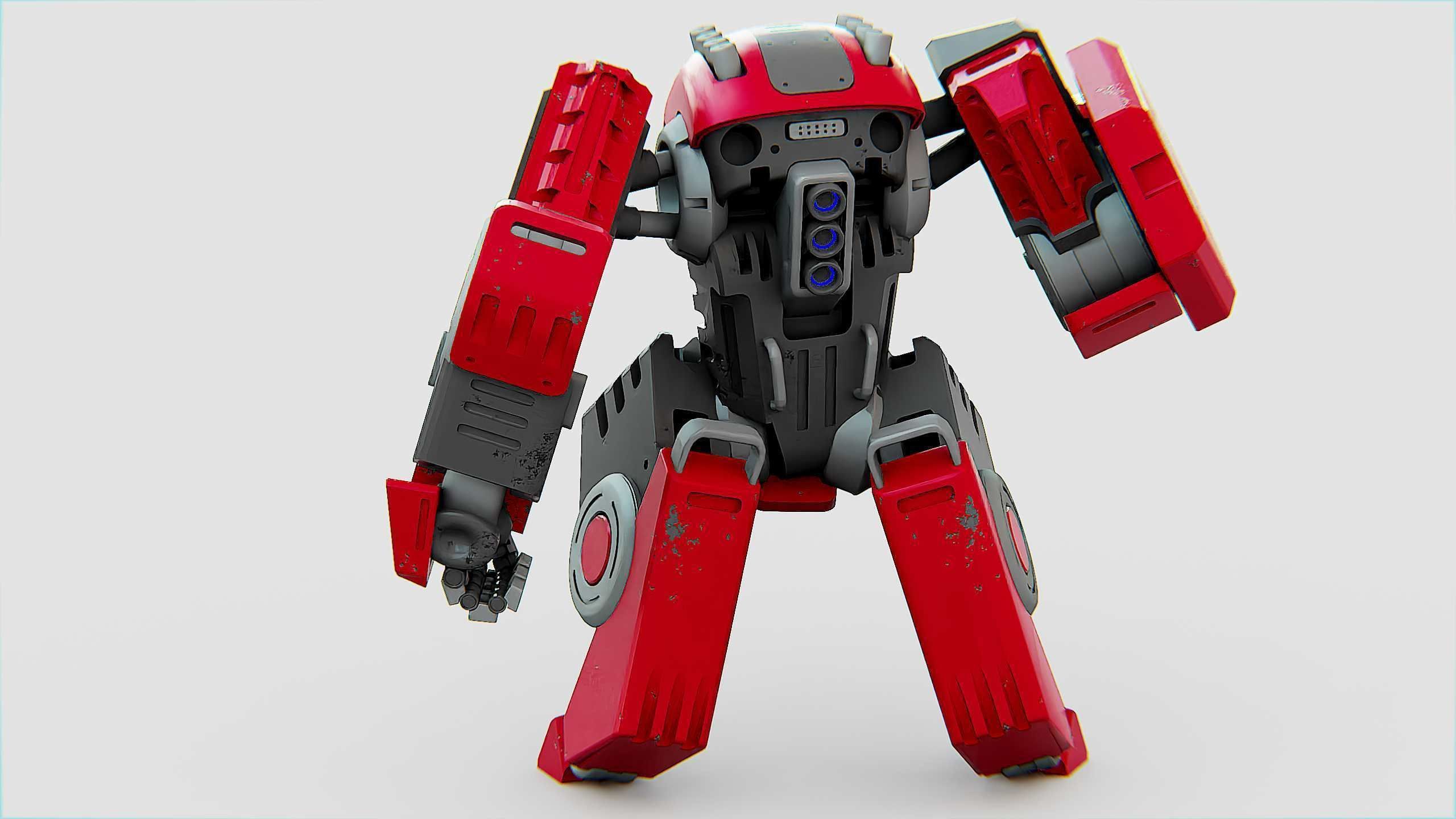 BATTLE DROID OSBORN Rigged for Unreal Engine - Unity - MIXAMO 3D model_13