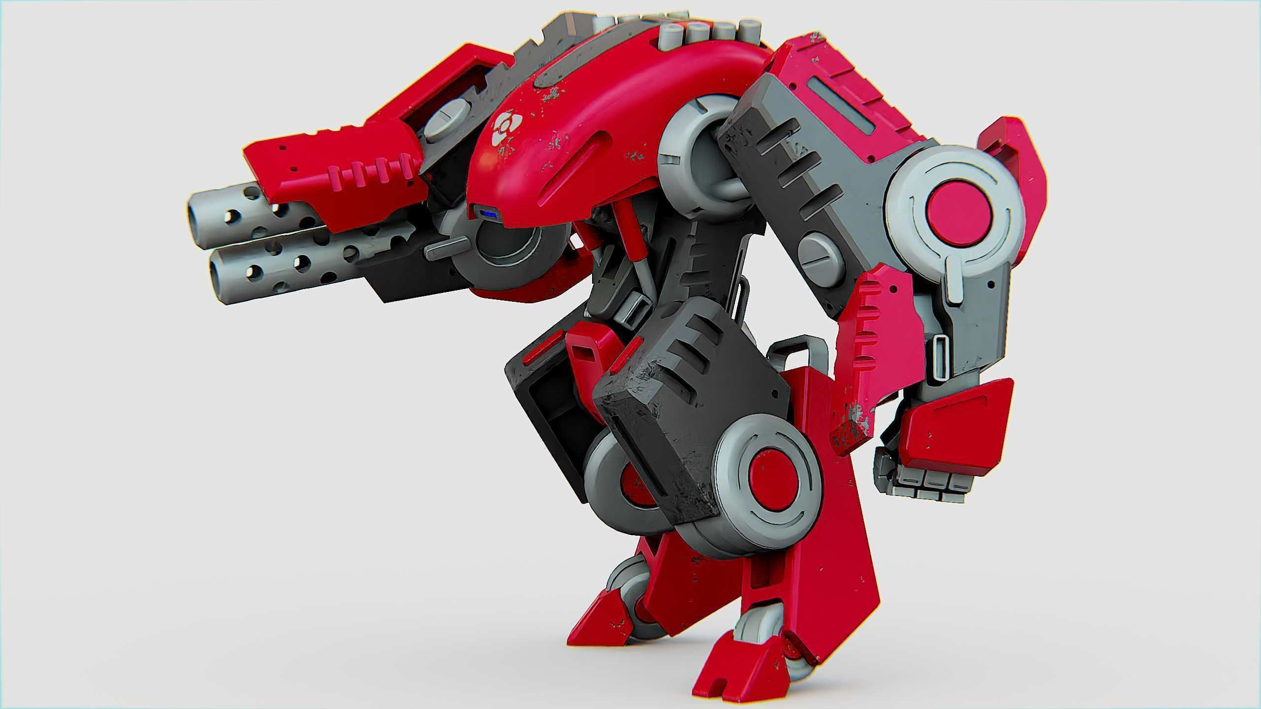 BATTLE DROID OSBORN Rigged for Unreal Engine - Unity - MIXAMO 3D model_4