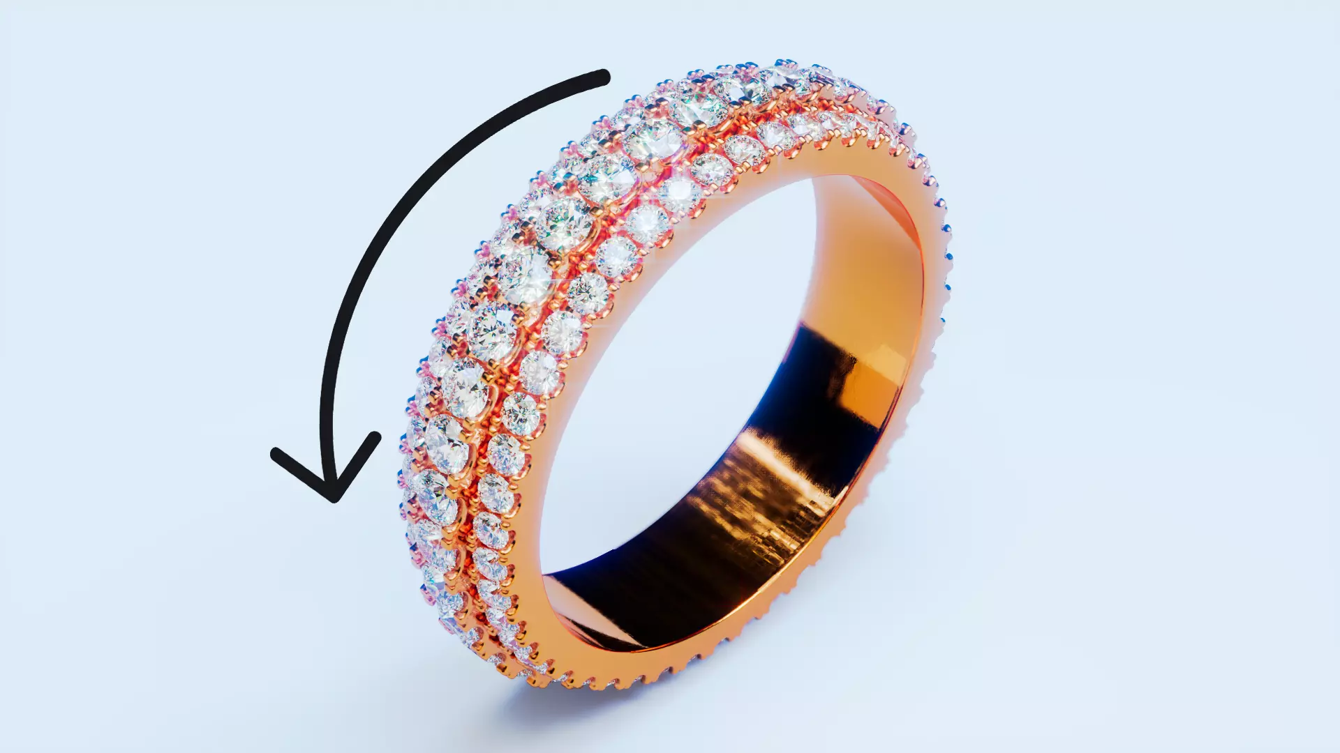 Spinner Ring Diamond 2 3D print model