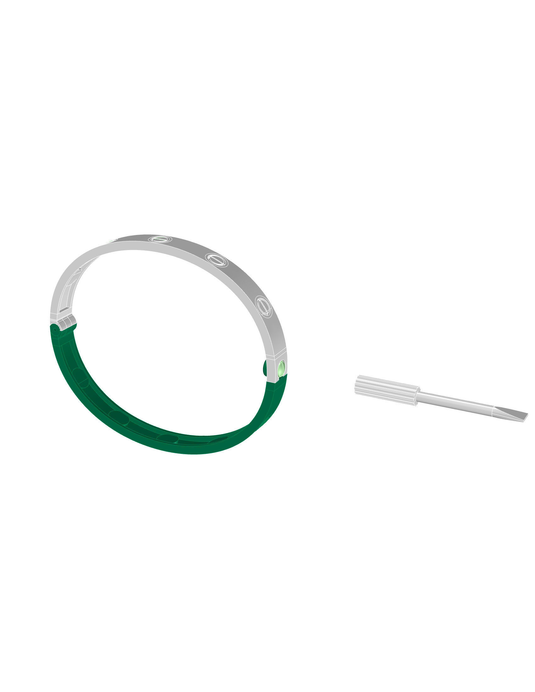 Women bracelet 3d CAD model ready 3D model 3D printable | CGTrader