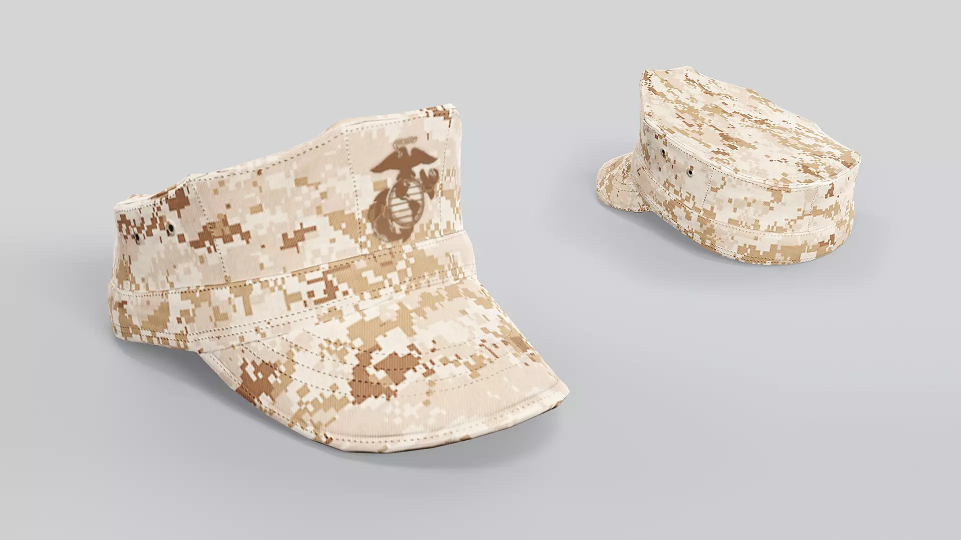 Army Caps Low-poly 3D model_20