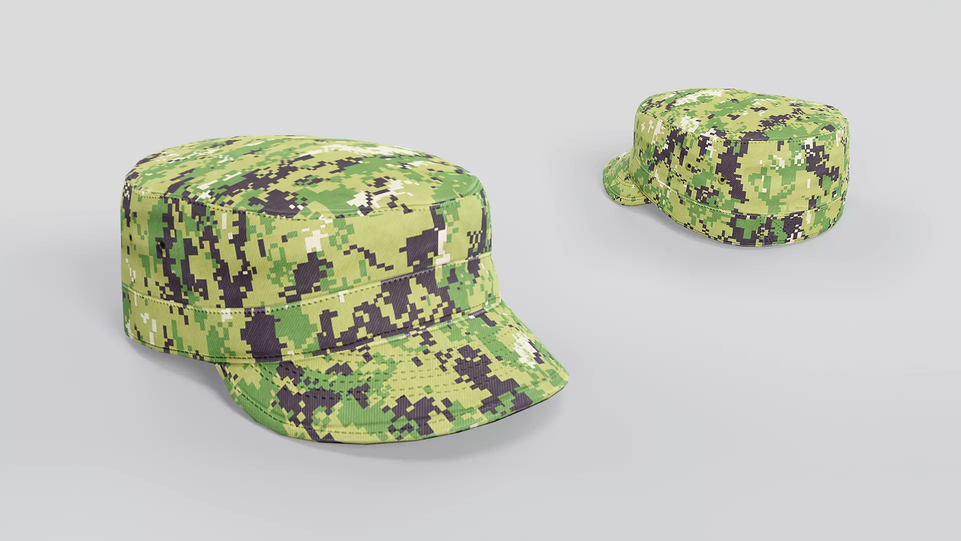 Army Caps Low-poly 3D model_13