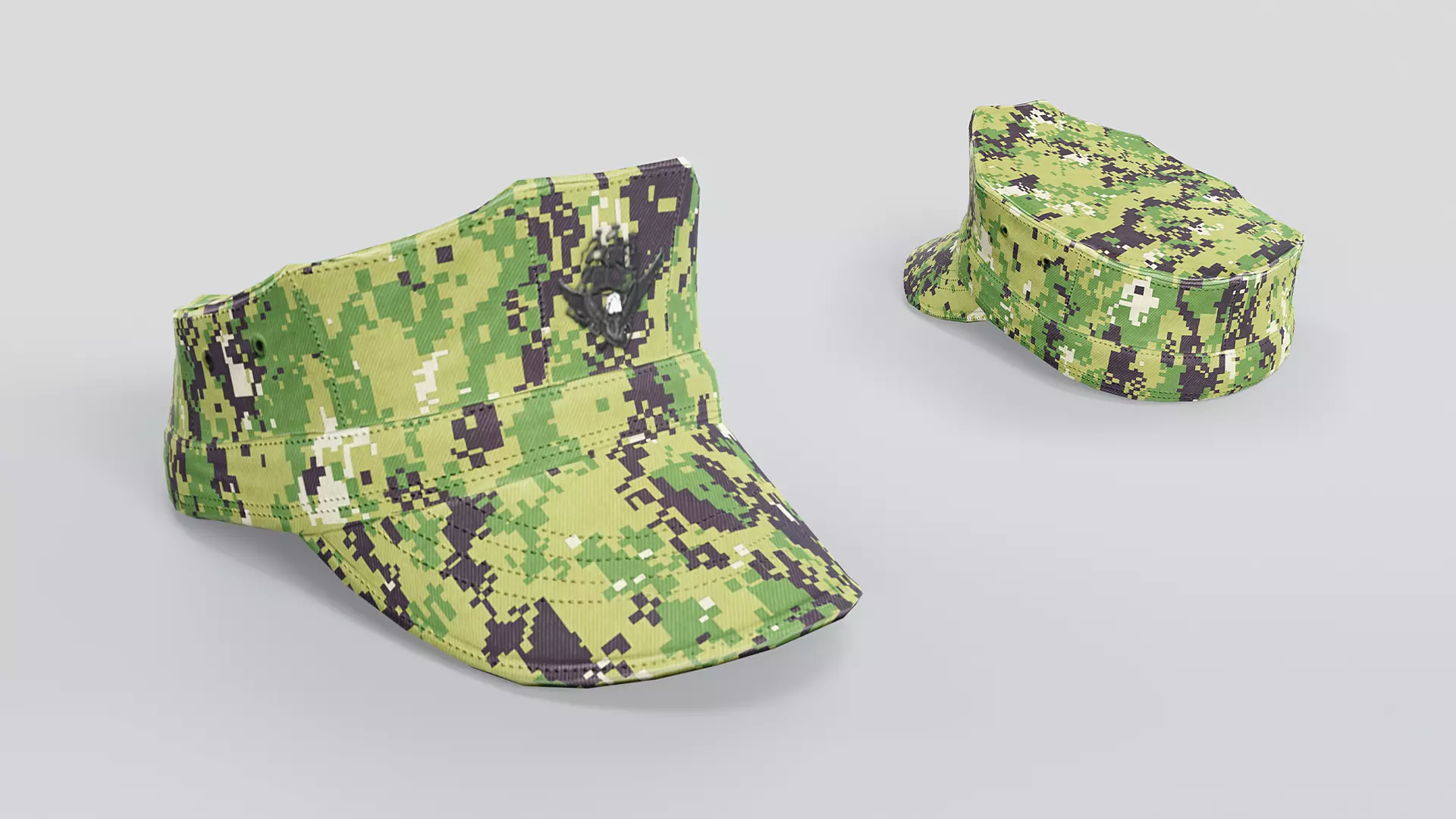 Army Caps Low-poly 3D model_23