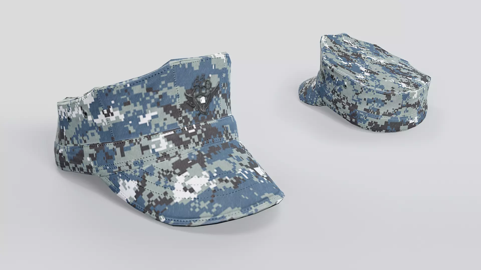 Army Caps Low-poly 3D model_21