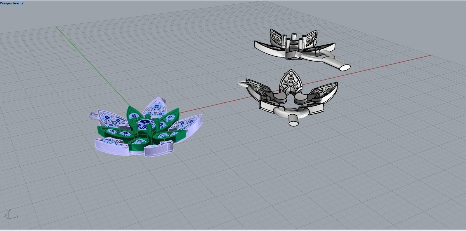 Fashion flower pendant 3D print model 3D print model_8