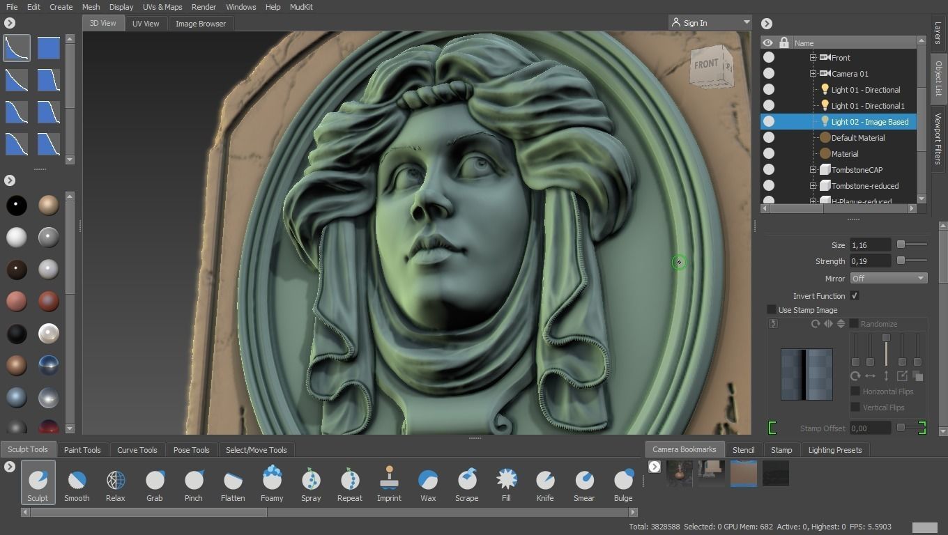 Haunted Mansion Madame Leotha Tombstone 3D Printable Sculpt 3D print model_15