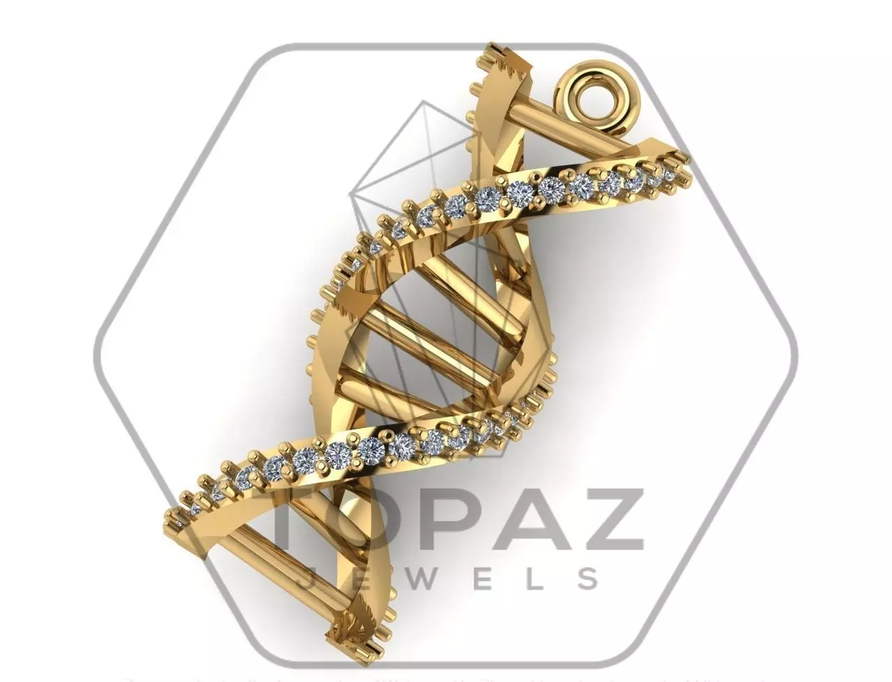 DNA Pendant Earring 3d print model 3D print model_0
