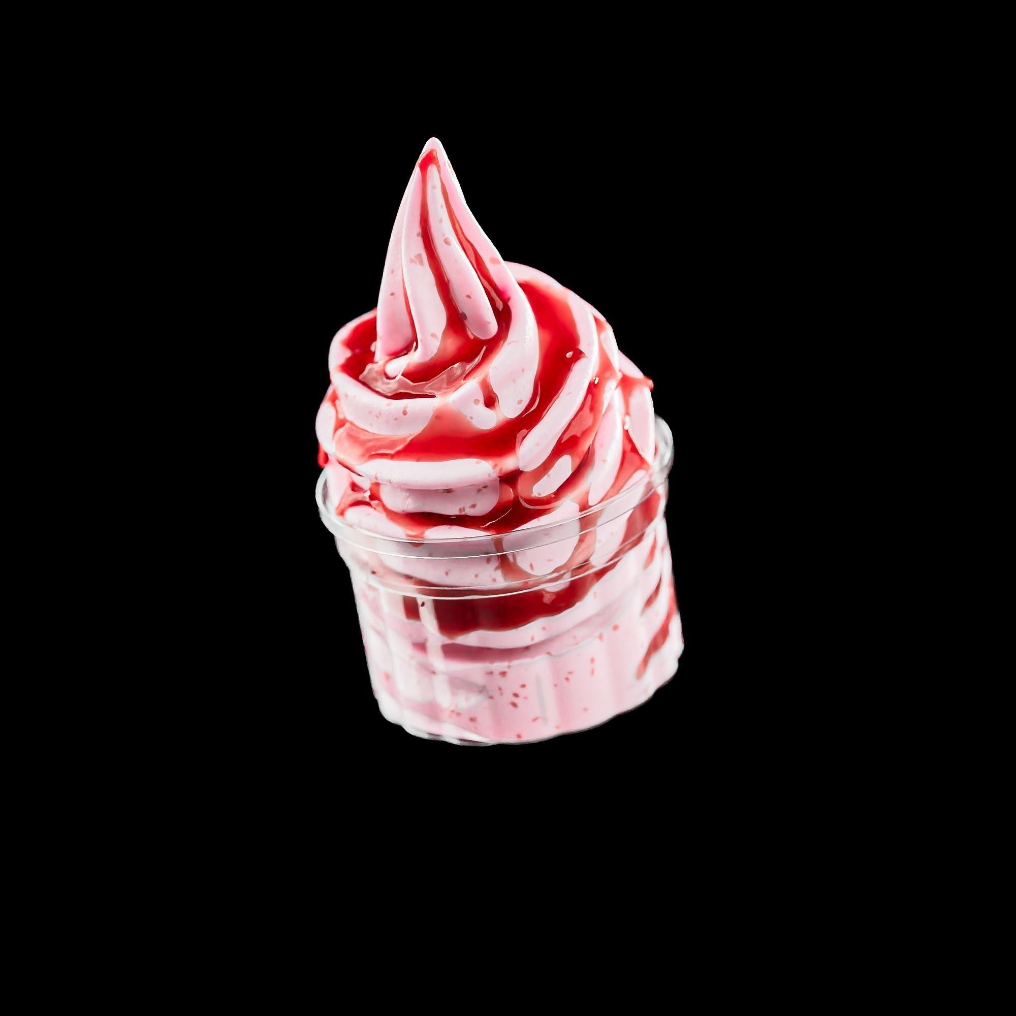 3 Soft Ice Creams and a scene setup 3D model_7