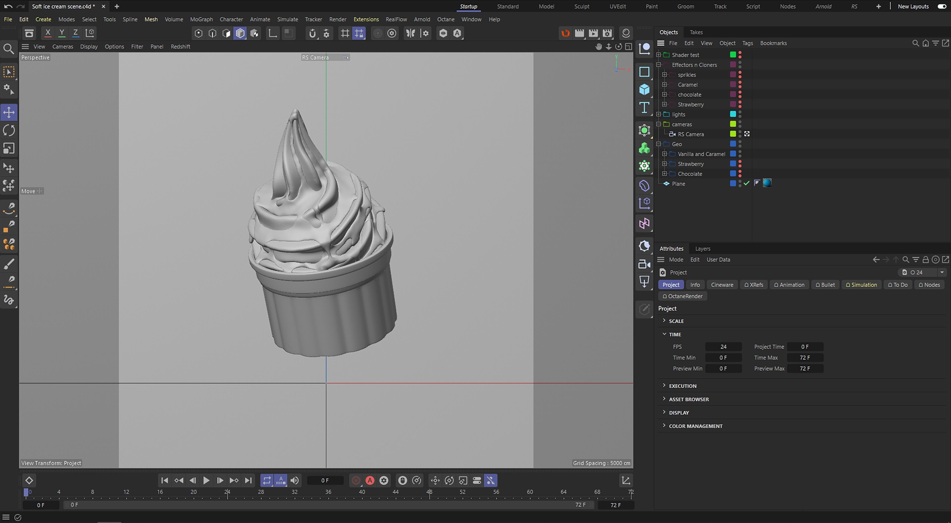 3 Soft Ice Creams and a scene setup 3D model_18