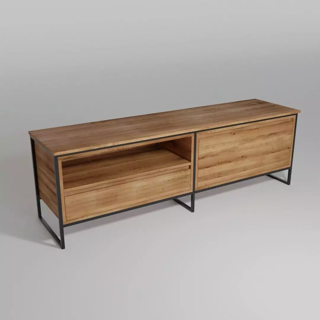 TV stand cabinet 3D model_0