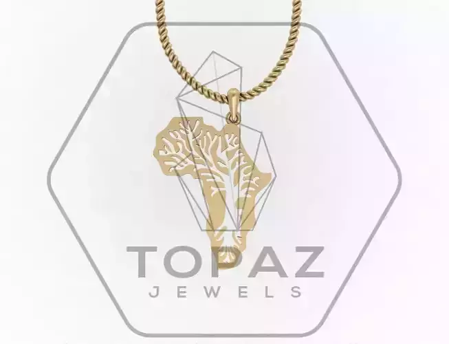 African Pendant 3d print model