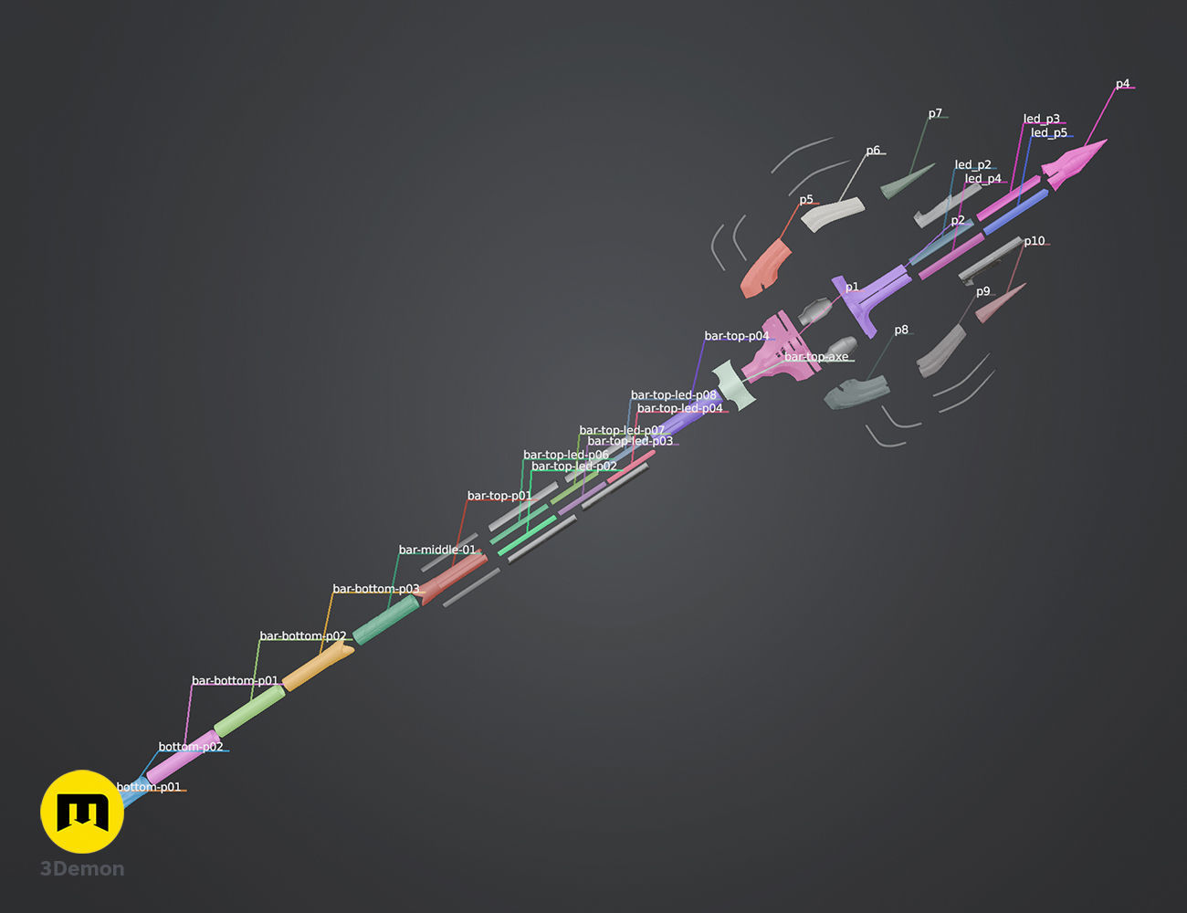 King Nereus Trident - Aquaman 3D print model_3