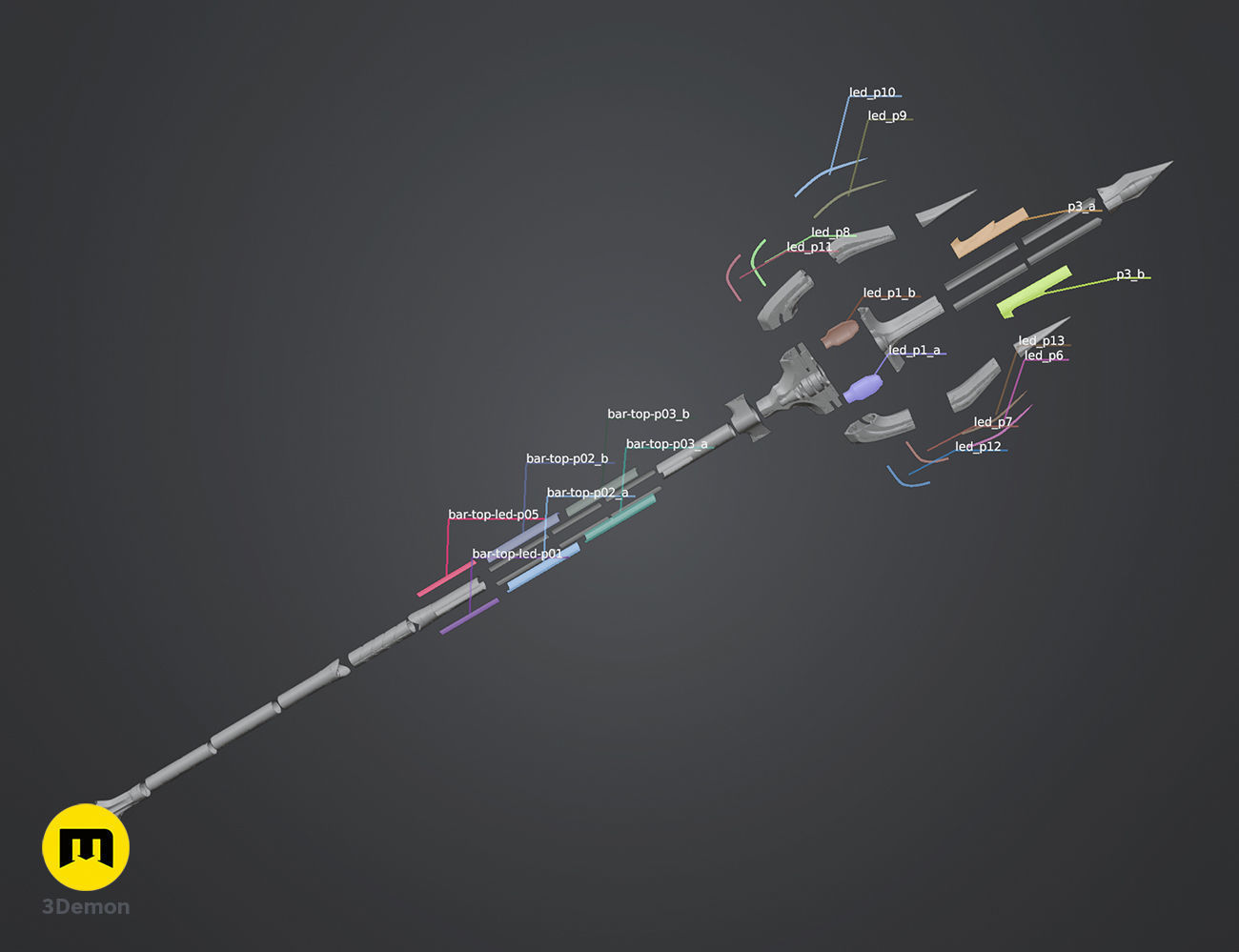 King Nereus Trident - Aquaman 3D print model_4