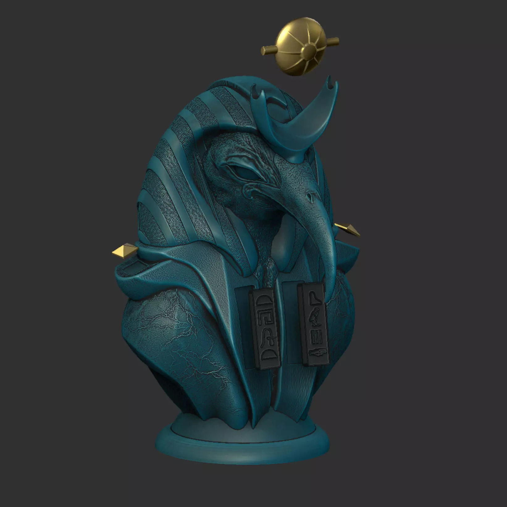 Thoth Egyptian God 3D Model 3D print model_0