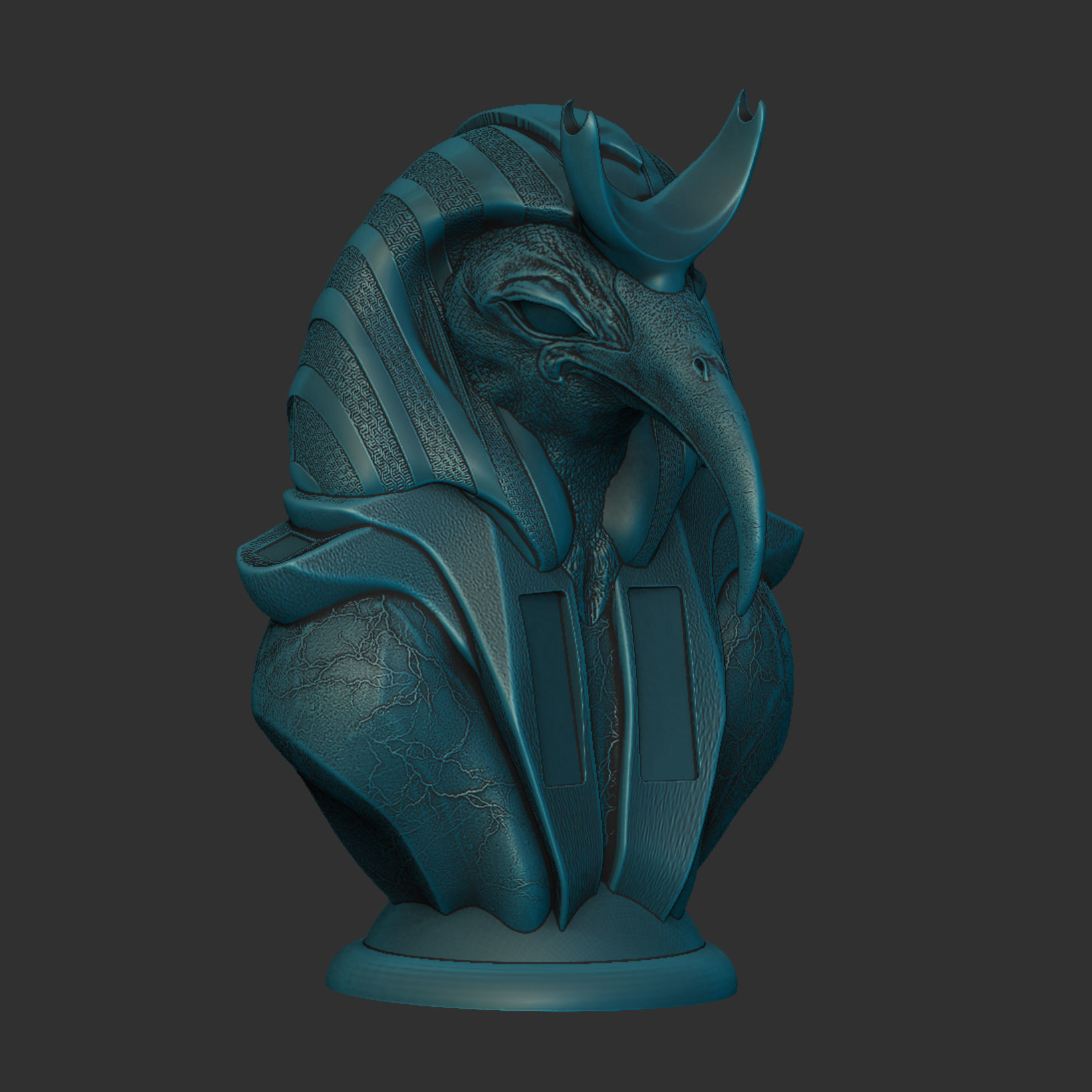 Thoth Egyptian God 3D Model 3D print model_1