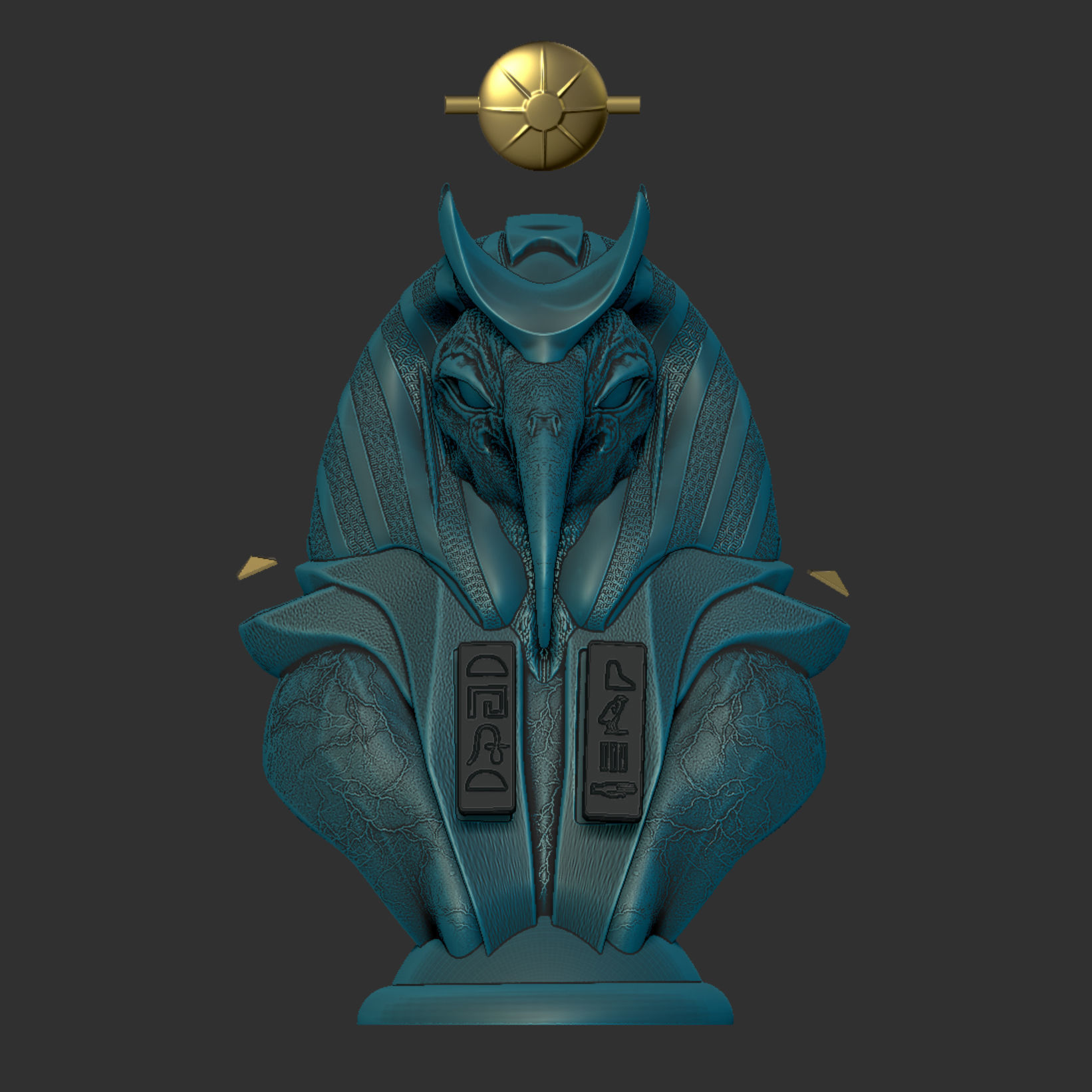 Thoth Egyptian God 3D Model 3D print model_3