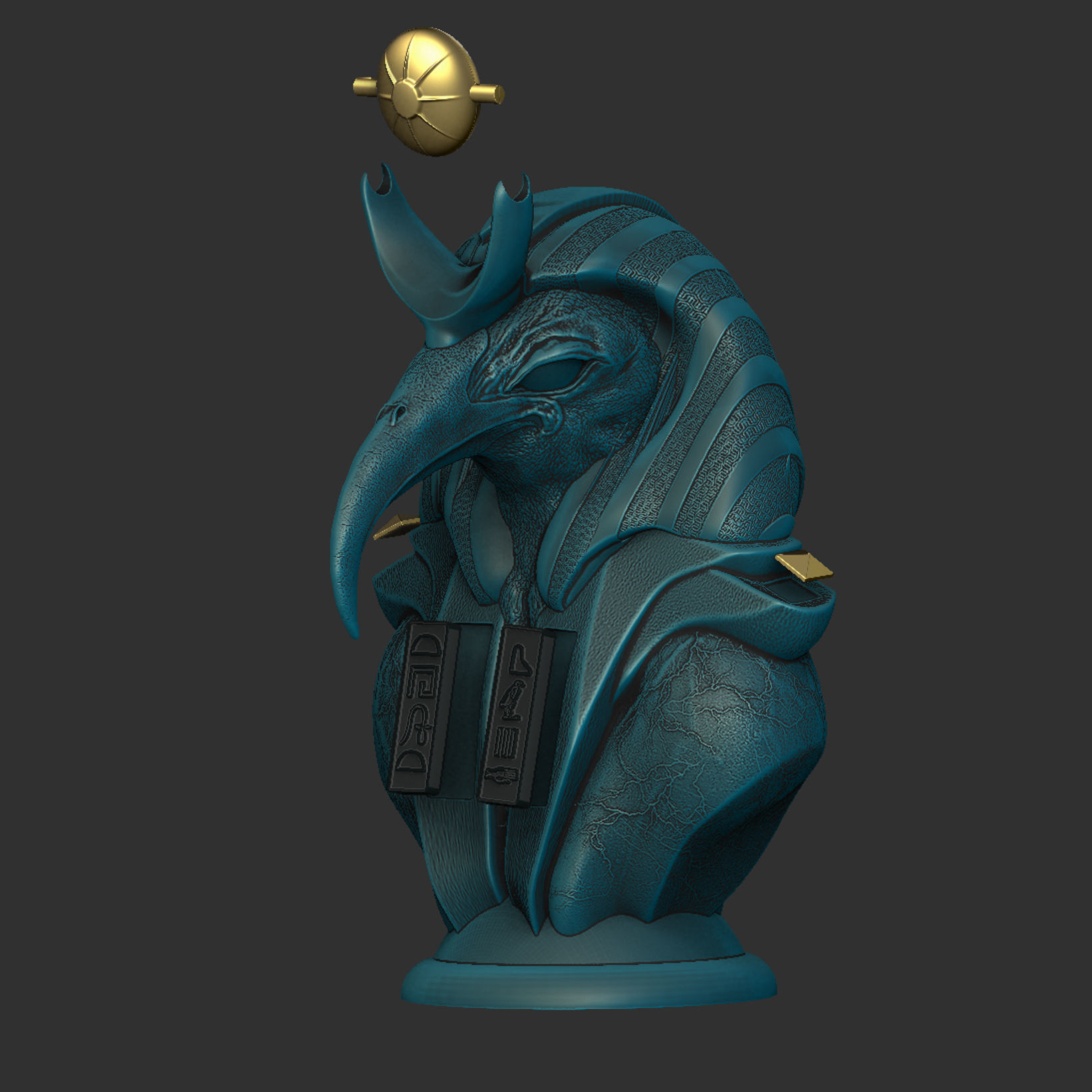 Thoth Egyptian God 3D Model 3D print model_2