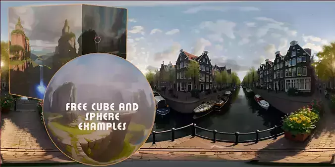 HDRI Skybox Amsterdam Canal