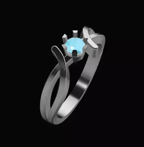  Beautiful Diamond Ring 3D Model 3D print model