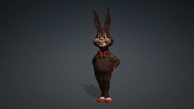Rabbit Rig Charactor Mr Rabbit High quality character full Rigged and Animated free 3D model ...