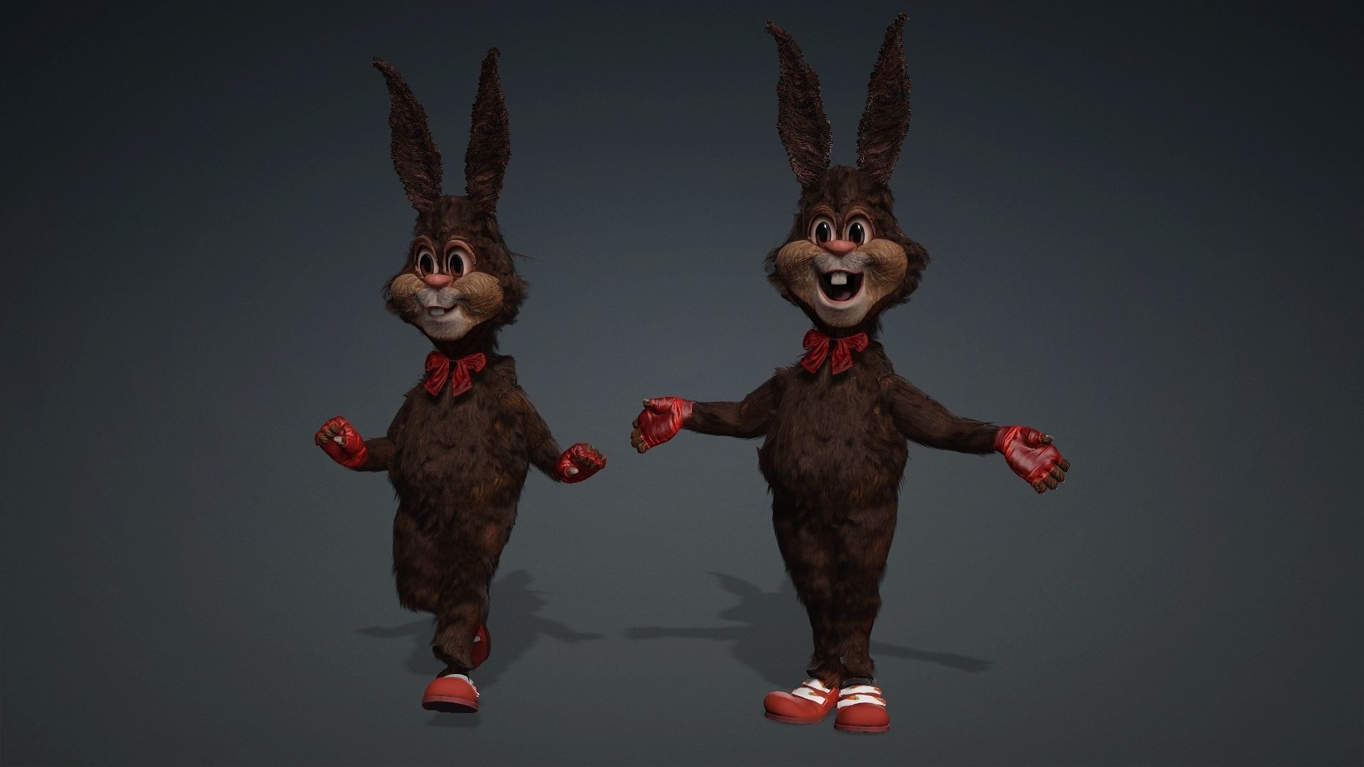 Mr Rabbit High quality character full Rigged and Animated free 3D model ...