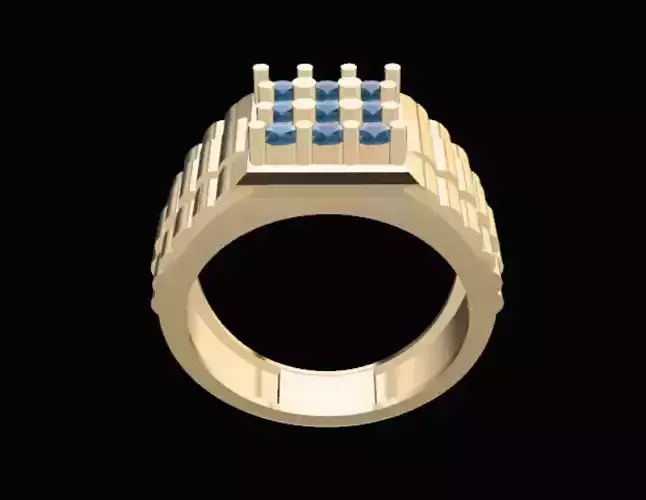 Gents Watch Band Ring 3D Model 3D print model
