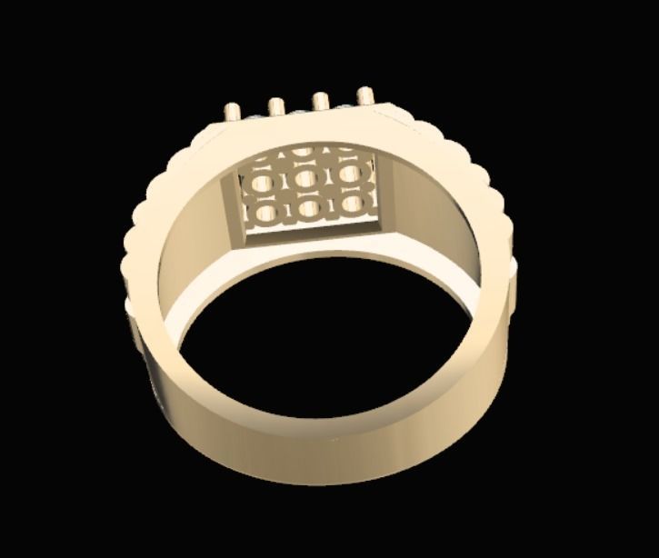Gents Watch Band Ring 3D Model 3D print model_3