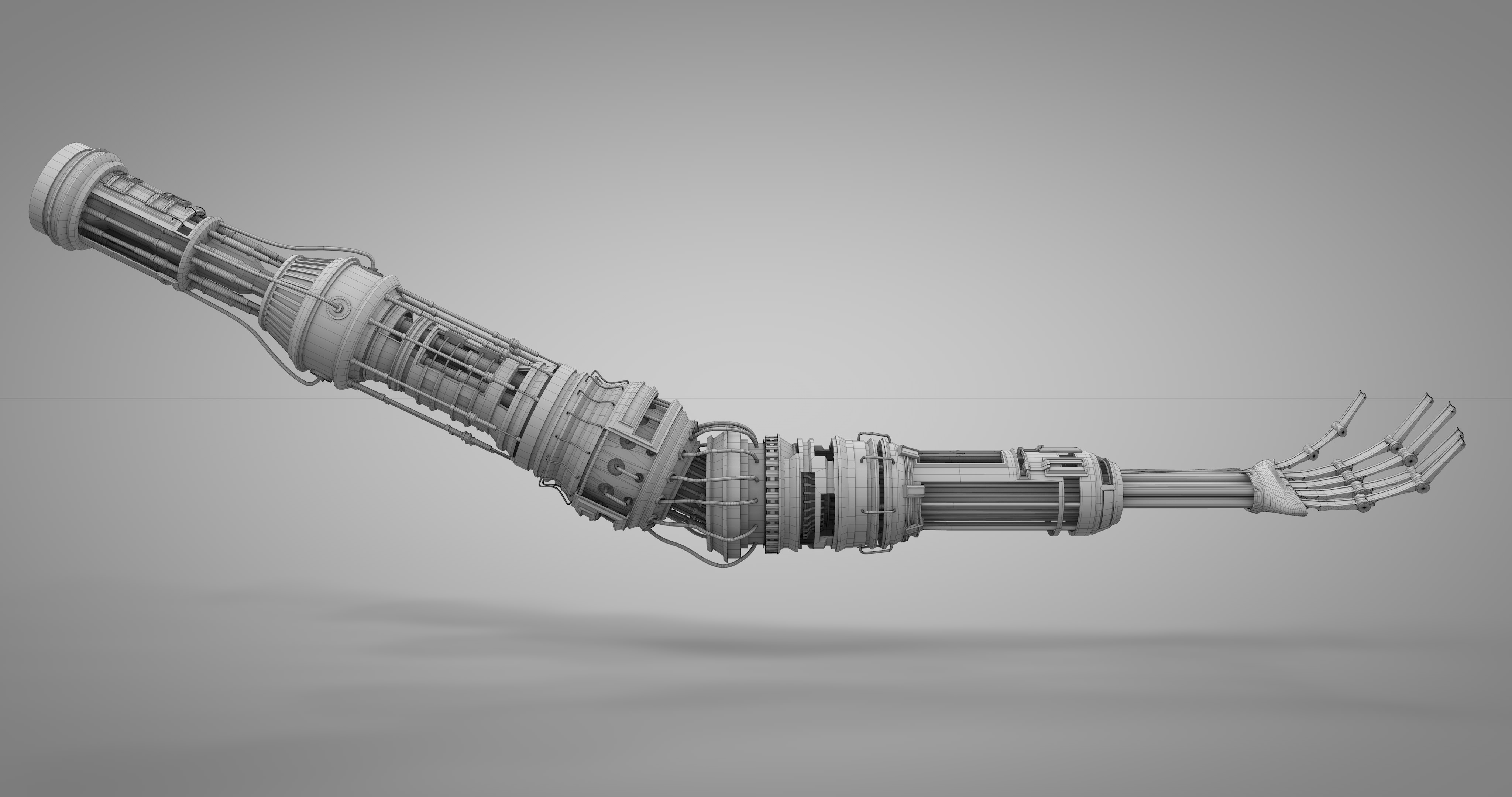 Robotic Arm Low-poly 3D model_1
