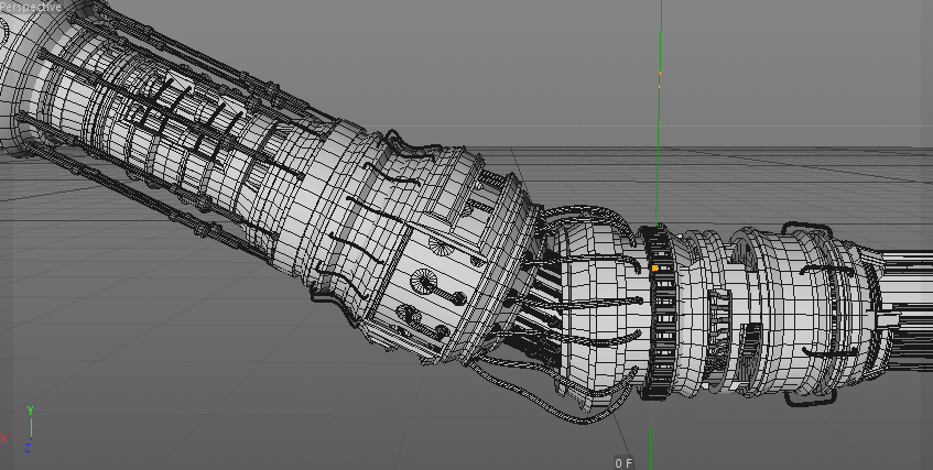 Robotic Arm Low-poly 3D model_3