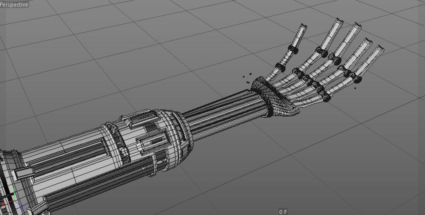 Robotic Arm Low-poly 3D model_4