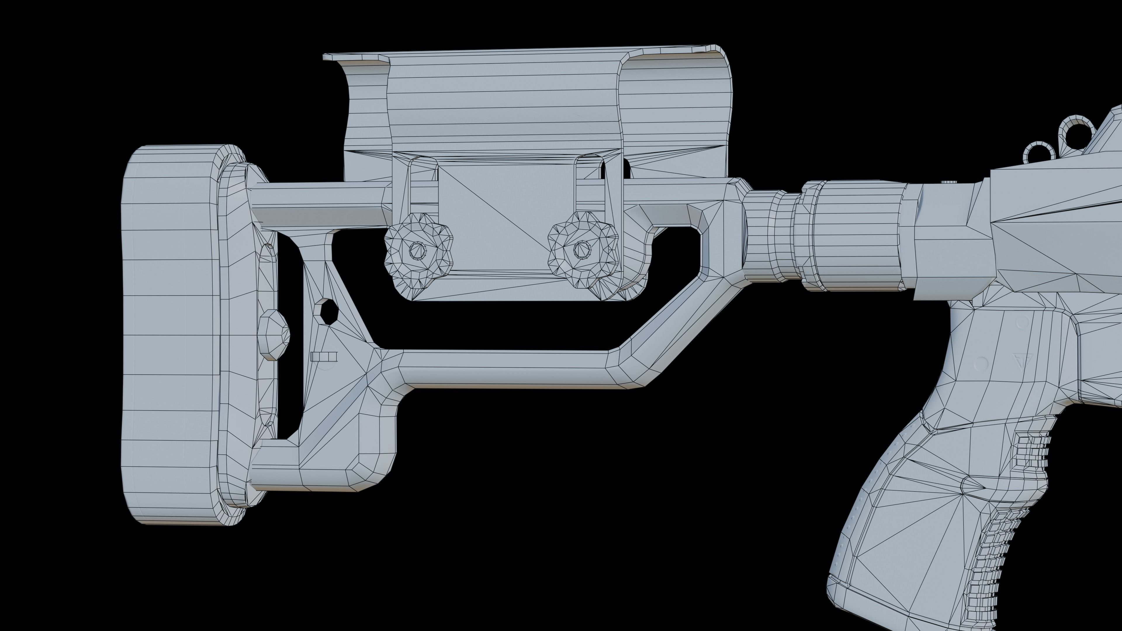 Game-Ready Sniper Rifle Tikka T3 A1 Low-poly 3D model_16