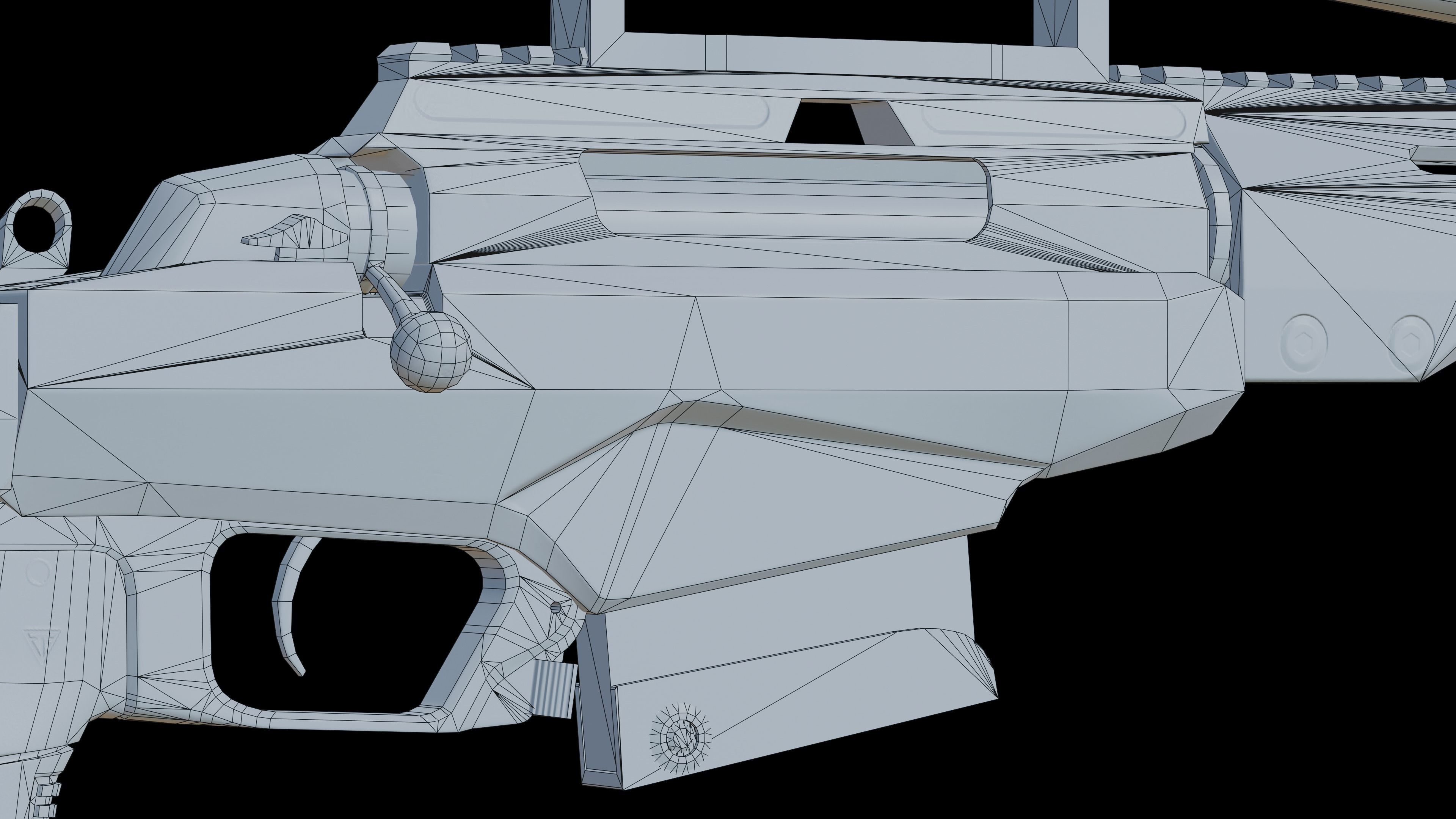 Game-Ready Sniper Rifle Tikka T3 A1 Low-poly 3D model_14