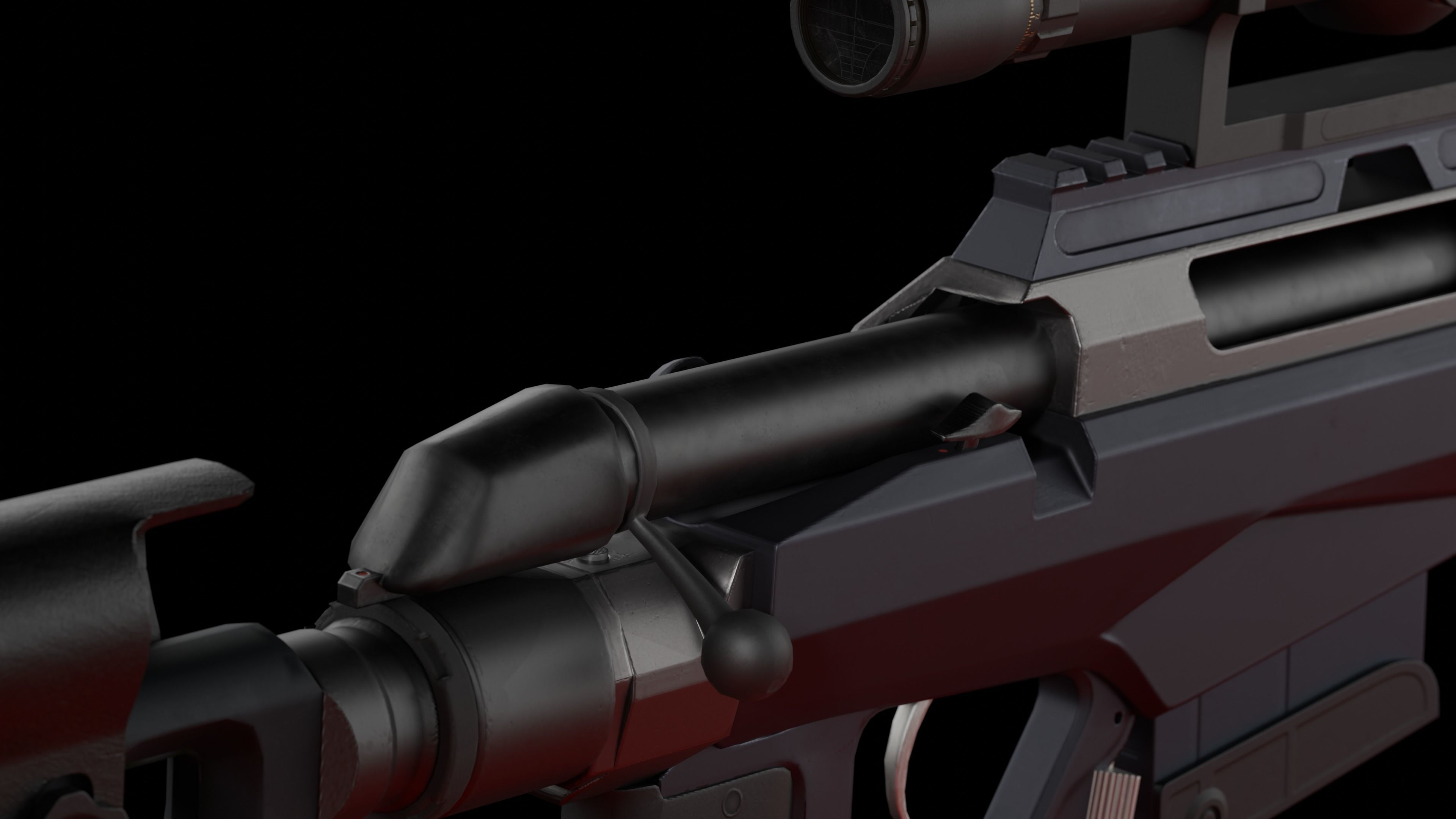 Game-Ready Sniper Rifle Tikka T3 A1 Low-poly 3D model_4