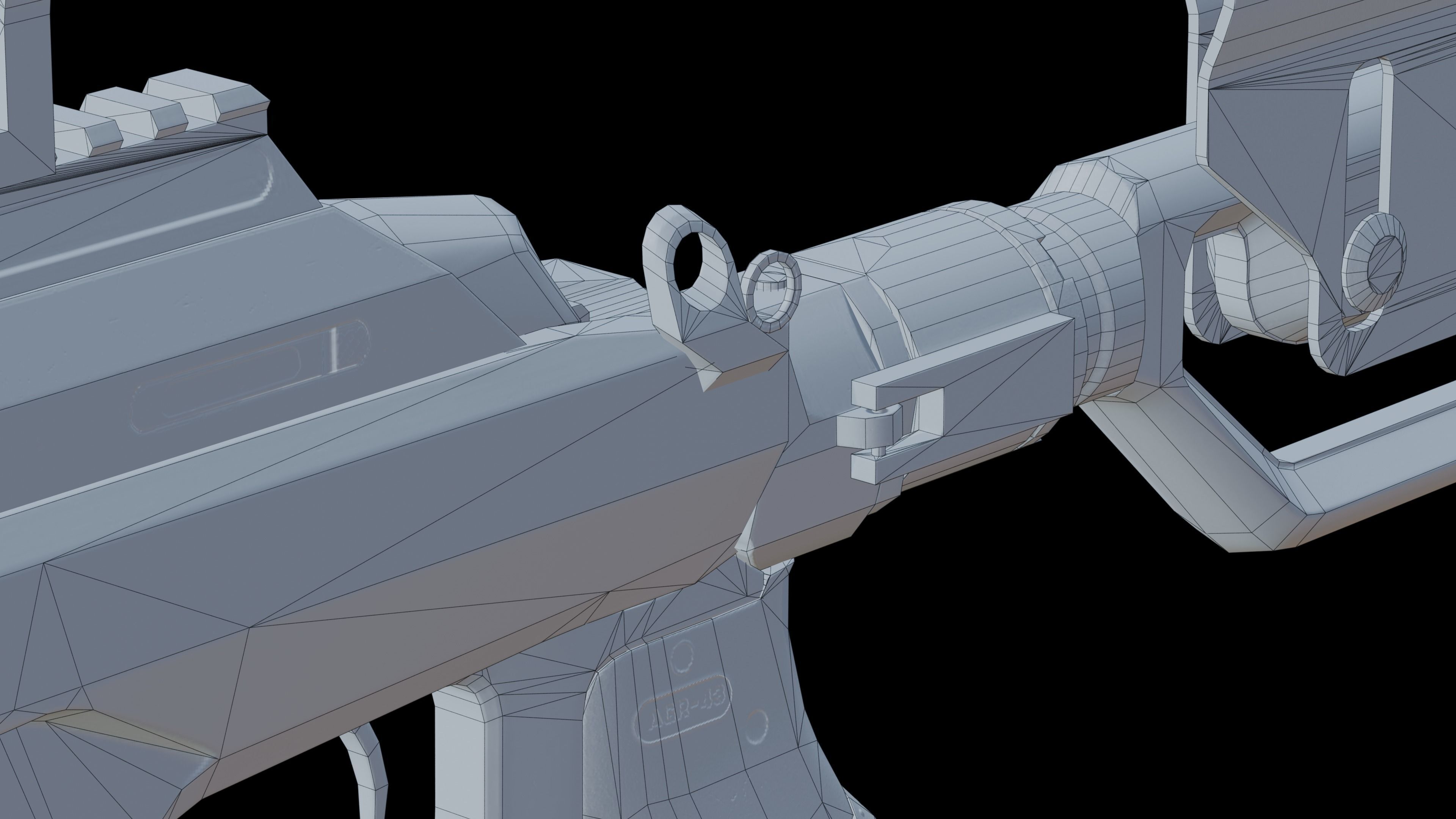 Game-Ready Sniper Rifle Tikka T3 A1 Low-poly 3D model_18