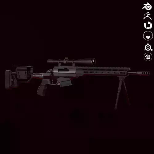 Game-Ready Sniper Rifle Tikka T3 A1
